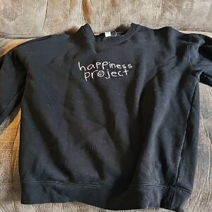Source Unknown Black 'Happiness Project' Crewneck Sweatshirt